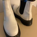 Dr. Martens  women white leather platform chelsea Quad boots size 11 Photo 8