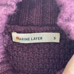 Marine layer Julie Turtleneck Sweater Burgundy Textured Knit Size Small FLAW Photo 4