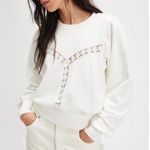 Free People NWT  Sweet Nashville Sweatshirt in Ivory Photo 0