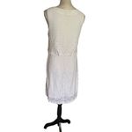 Ronni Nicole  White Overlay Sleeveless Lace MIdi Dress Scalloped Hem Photo 1