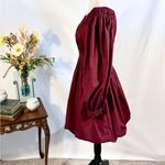 Ulla Johnson ♨️ Burgundy Martine Long Sleeve Cotton Dress – Size 6🧡 Photo 4