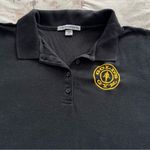 Port Authority Gold’s Gym employee black yellow logo polo shirt, size M athletic uniform work Photo 5