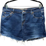 Levi's Y2K 518 Superlow Cutoff Denim Jean Shorts Raw Frayed Hem Size 13 JR Photo 0