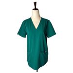 FIGS Shirt Women Small Green Casma Three Pocket Scrub Top Medical Nurse Doctor Photo 2