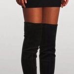 Stuart Weitzman  • Highland Boot over the knee thigh high black suede heeled Photo 0
