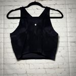 CRZ Yoga NWT Black Tie Dye Flowers Sports Bra Crop Top Athletic Workout Size XL Photo 4