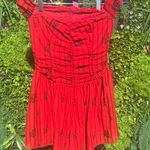 Urban Outfitters Kimchi Blue Bey Lace-Trim Floral Romper in Red Size XS Photo 5