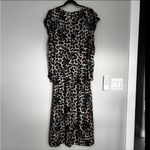 Farm Rio  Leopard Print Maxi Dress Ruffle Shoulder Long Sleeve Size M Photo 5