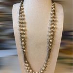 J.Crew  Elegant Faux Pearl and Gold Chain Necklace Photo 1