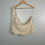 Torrid New  Chiffon Foil One Shoulder Crop Top star clusters size 2x Photo 3