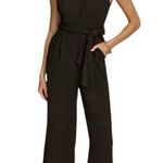 Donna Karan NWT Women's Mock-Neck Belted Jumpsuit Bk 6 Photo 3
