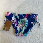 Hobie Blue Floral Side Tie Hipster Bikini Bottoms XS NEW Photo 6