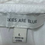 Skies Are Blue White Floral Embroidered Ruffle Tiered Tank Blouse Top Size L Photo 2