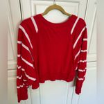 Free People Movement FP Movement Red Top Size Medium Cross Front Layer Jersey Crop Athleisure Cotton Photo 2