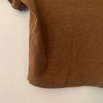 Budweiser Chocolate Brown Short Sleeve Cropped Baby Tee Women's size Medium Photo 5
