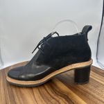 Clarks  Trace Glow Ankle Boots Black Leather Lace Up Heels Preppy Women's 8.5 M Photo 5