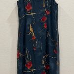 Saint Tropez West St Tropez West Dress 14 Black Red Floral Spagetti Shift Midi VTG 90s Y2K Goth Photo 1