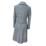 Tory Burch Virginia Glen Plaid Houndstooth Tweed Wool Coat Green Teal White 2 Photo 4