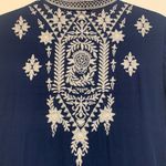 Johnny Was  Workshop Navy Embroidered Small Tunic.                         2868-R Photo 7