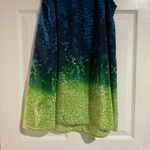 Oscar de la Renta  • Mini Dress • Ombré • Blue Green • Spaghetti Strap Photo 8