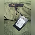 Maje Wide Leg Belted 100% Cotton Green Cargo Pants NWT Skze 36 (US SMALL) Photo 9