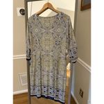 London Style London Times Blue Yellow Paisley Medallion Shift Dress 12 Photo 3