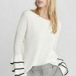EXPRESS Ruffle Sleeve Cable Knit Sweater Photo 0