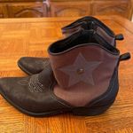 American Rag canvas and vegan suede STAR cowboy western bootie 7 Photo 3