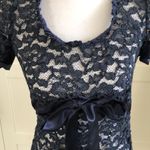Lux navy lace dress with satin trims . Photo 3