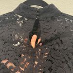 H&M Black Lace Long Sleeve Blouse Photo 2