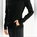 Zyia  Black Quarter Zip Fitted Flight Jacket Large Photo 1