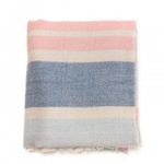 Barbour NWT Pink, blue and cream Freya wrap scarf Photo 3
