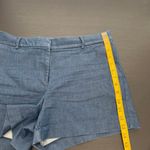 Loft  Women's Blue Denim Chambray Flat Front Side Pockets Jeans Shorts Size 12 Photo 10