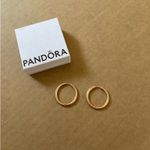Pandora  Rose Gold Plated Moments Charm Hoop Earrings  Photo 1