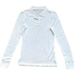 Aeropostale 🆕 White Long Sleeve Uniform Piqué Polo Photo 1
