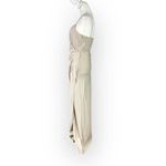 Sachin + Babi  Freya Dress Women's 4 Champagne Satin V-Neck Sleeveless Maxi Gown Photo 3