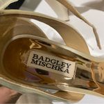 Badgley Mischka  Women's Kim Heeled Sandal Bow Block Heel Ivory Satin Size 7.5 Photo 4
