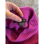 French Connection  bright Pink oversized mock neck ribbed sweater shirt L Photo 5