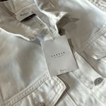 NWT KanCan White Denim Vest Cotton Oversized Small Photo 4