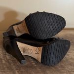 Charles David  Black Leather Heeled Platform Ankle Booties Women’s Size 5 Studs Photo 10