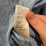 Free People We The Free Distressed Oversized Button Up Blouse Photo 3