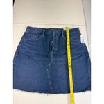 Old Navy  High-Rise Denim Skirt Raw Hem Button Front Dark Wash Women's Size 12 Photo 1