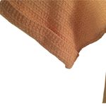 MNG Mango Textured Knit Sweater Dress Peach Short Sleeve XL Pocket Shift Orange Photo 4