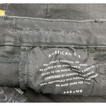 American Eagle  Curvy Highest Rise Flare Jeans Black Women's Size 6 Stretch Boho Photo 2