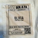 SER.O.YA Low Rise Flare White Distressed Raw Hem Jeans NWT sold out Size 29 Photo 7