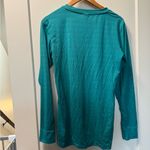 Zyia  Activewear‎ Teal Blue Green Mesh Long Sleeve T-Shirt Workout Lightweight L Photo 3