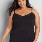 Elle Black Laced Tank Top Photo 0