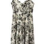 Anthropologie Ruffled Sweetheart A-Line Eyelet Midi Dress Green/Cream Size Large Photo 10