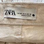 ZARA mid rise boyfriend jeans metallic silver jeans size 4 NWOT Photo 3