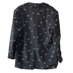 Hello Kitty Forever 21  Oversized Blazer Black Striped Jacket Women’s Size Medium Photo 1